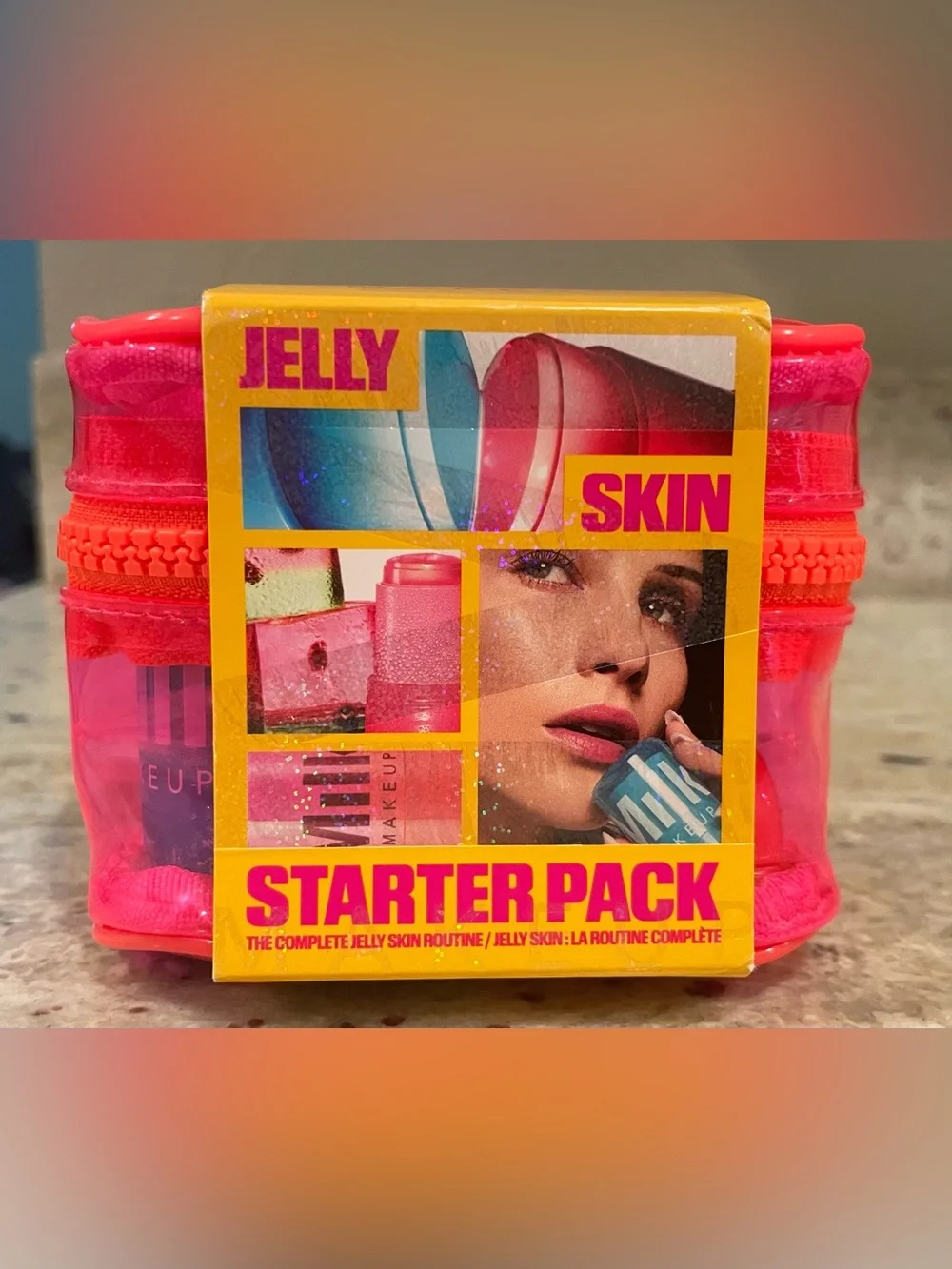 Jelly Skin Starter Pack - Pink Jelly Cosmetic Bag w/ 3 products MSRP $49